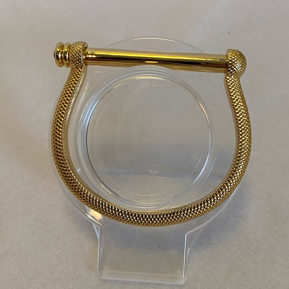 Gold Plated Cuff/Bracelet - Crystal Clasp/Twist - Picture 9 of 16